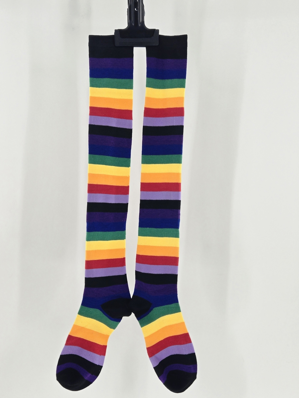 NEW! 🌈 🧦 PRIDE & SOLIDARITY Rainbow Striped HIGH SOCKS CUTE BOLD UNISEX FUN OS - Picture 11 of 12
